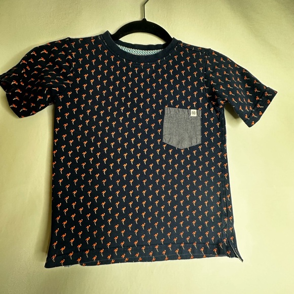 Sovereign Code Navy Tee with Orange Print - Picture 2 of 5